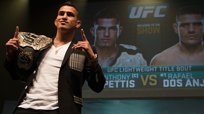 Anthony Pettis as a UFC Lightweight Champion among the Top 10 UFC Champions in the UFC Lightweight Division. An elite MMA Lightweight Champion, his performance stands as a testament to memorable UFC Title Reigns.