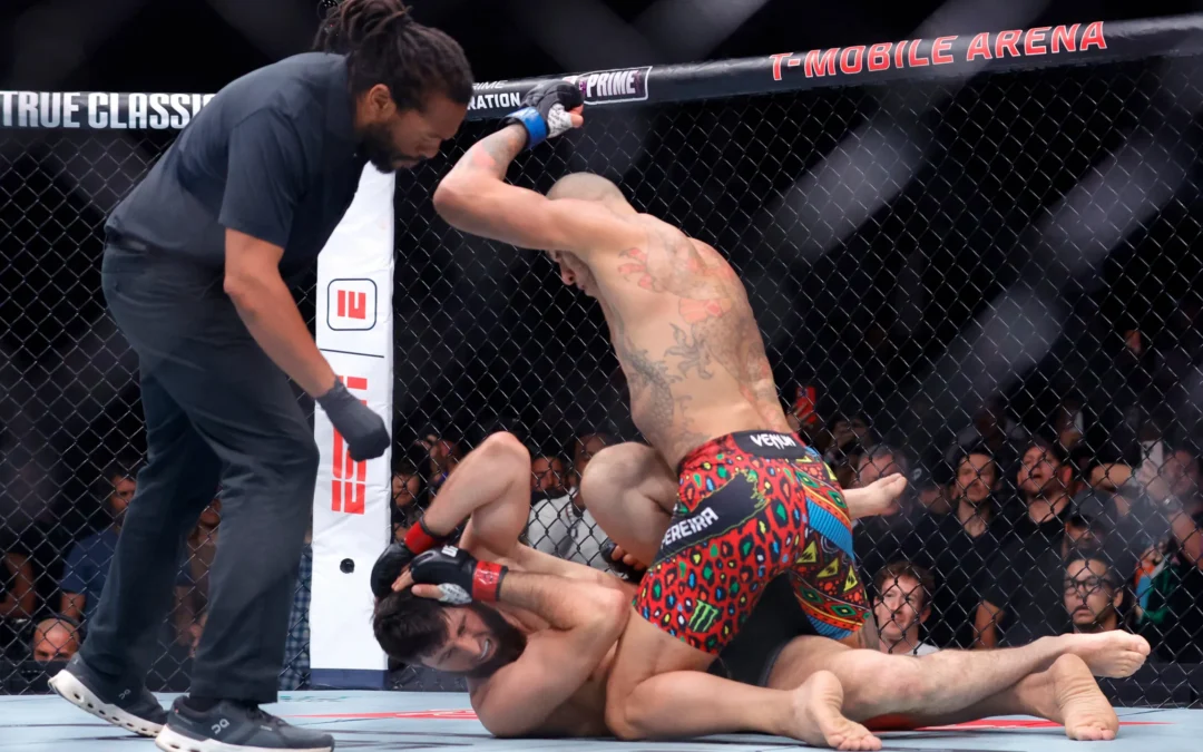 UFC 320 results: Pereira KOs Ankalaev in 1:20, Dvalishvili sets title-fight takedown record